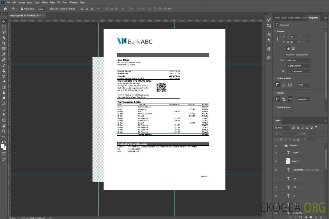 Relevé de la banque ABC de Jordanie xls template Relevé de la banque ABC de Jordanie xls template